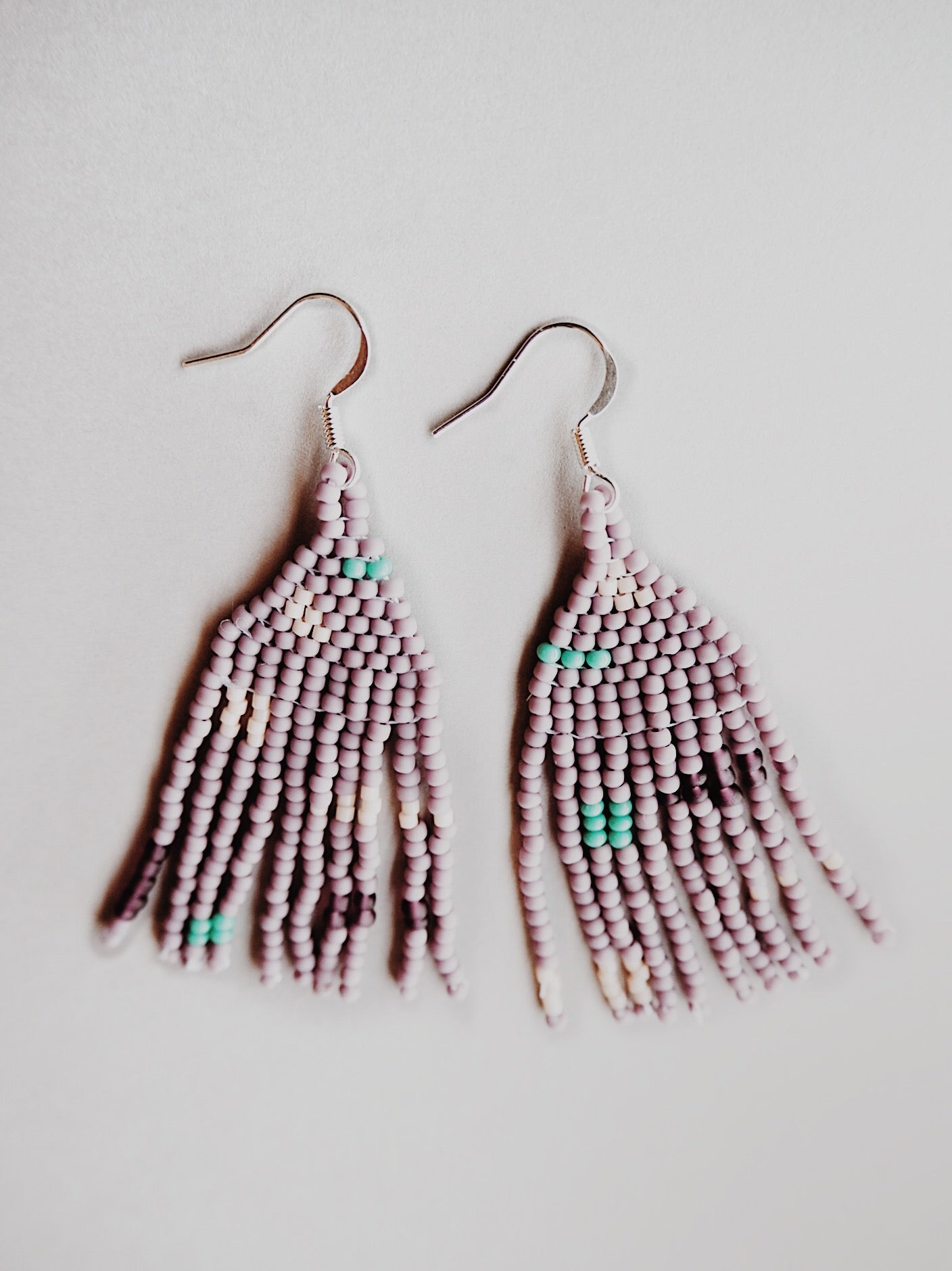 Matte_Lavender_beaded_Minimal_Earrings