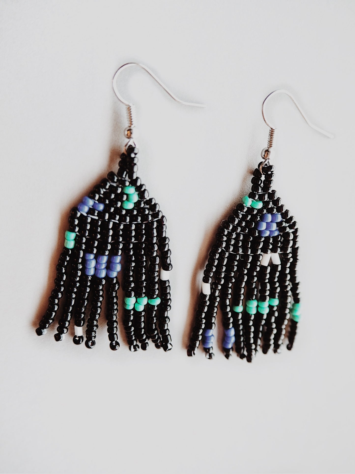 Handmade_Minimal_Black_Beaded_Fringe_Earrings