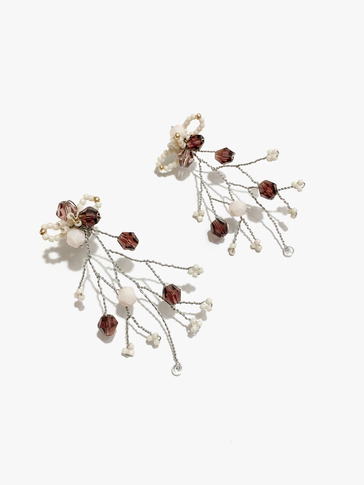 Red Wine Pom Pom Earrings - Nariss by Narissara