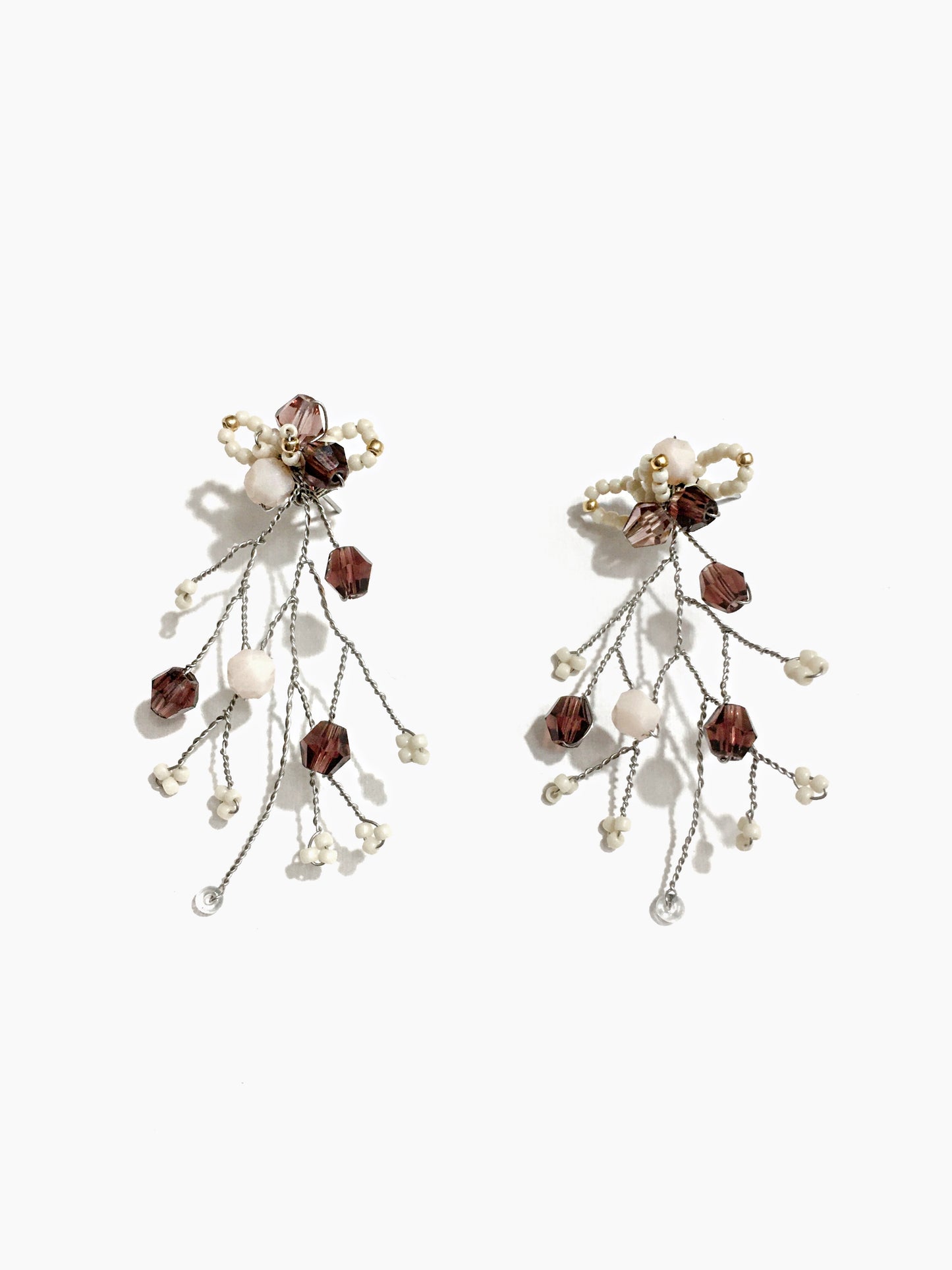 Red Wine Pom Pom Earrings - Nariss by Narissara