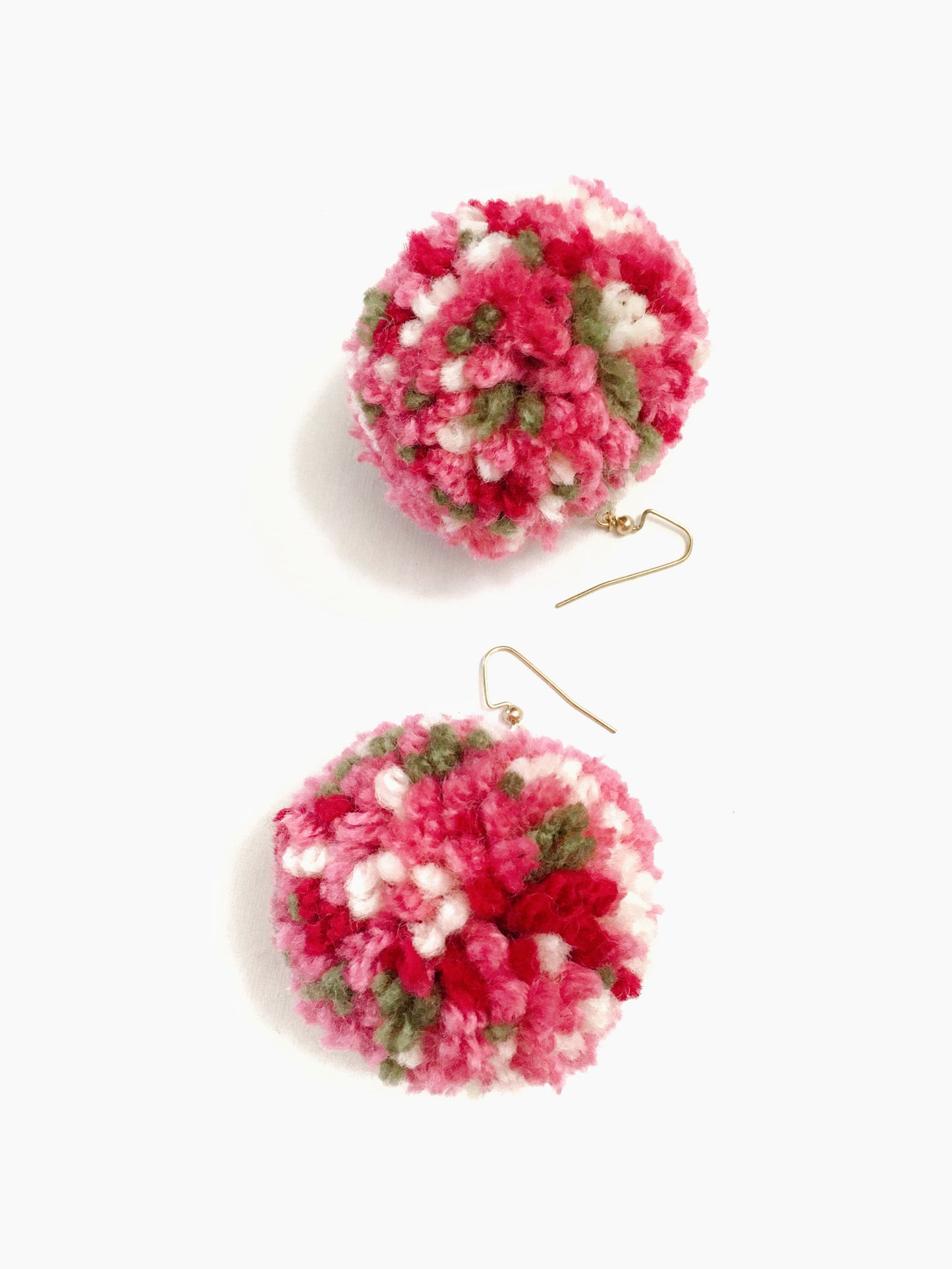 Red Wine Pom Pom Earrings - Nariss by Narissara