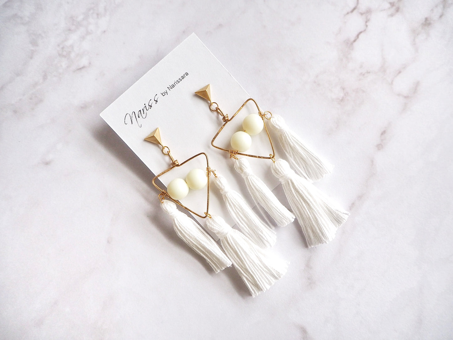 Red Wine Pom Pom Earrings - Nariss by Narissara