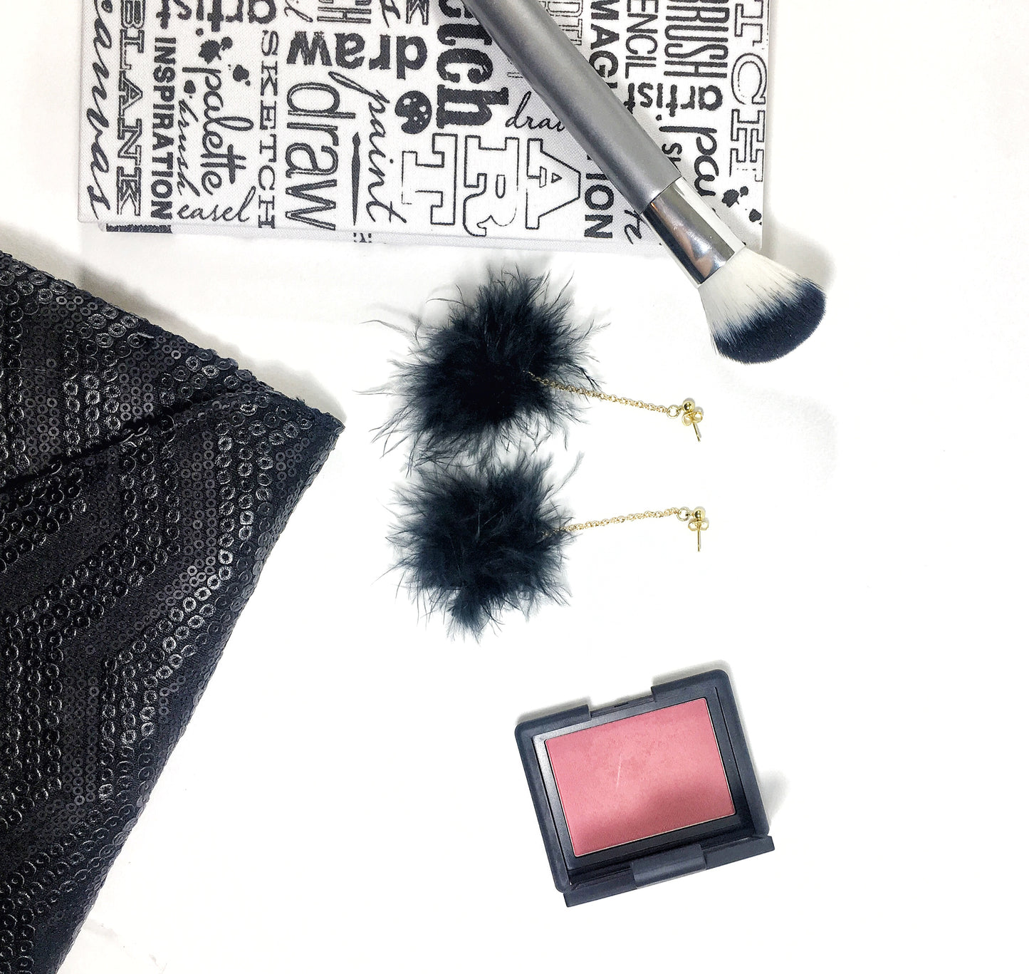 Red Wine Pom Pom Earrings - Nariss by Narissara