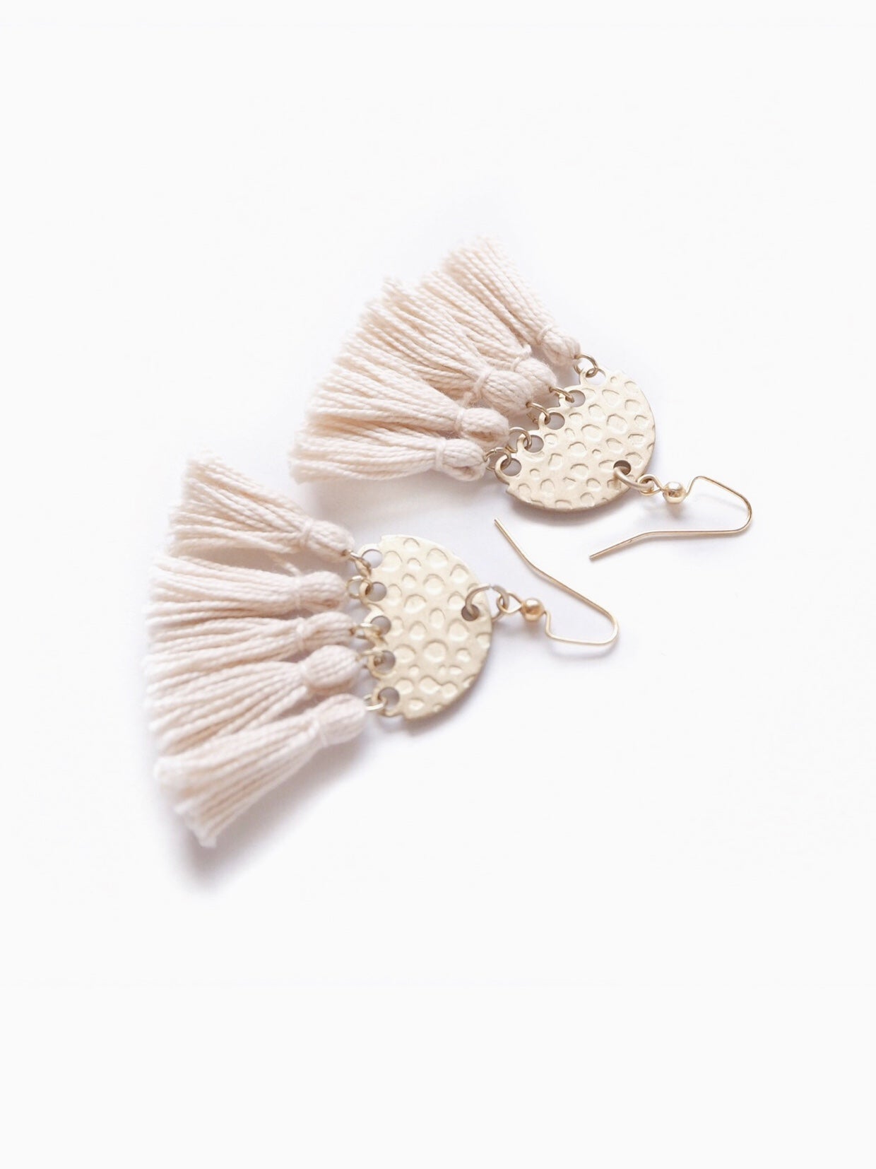 Beige_Tassel_Gold_Brass_Earrings