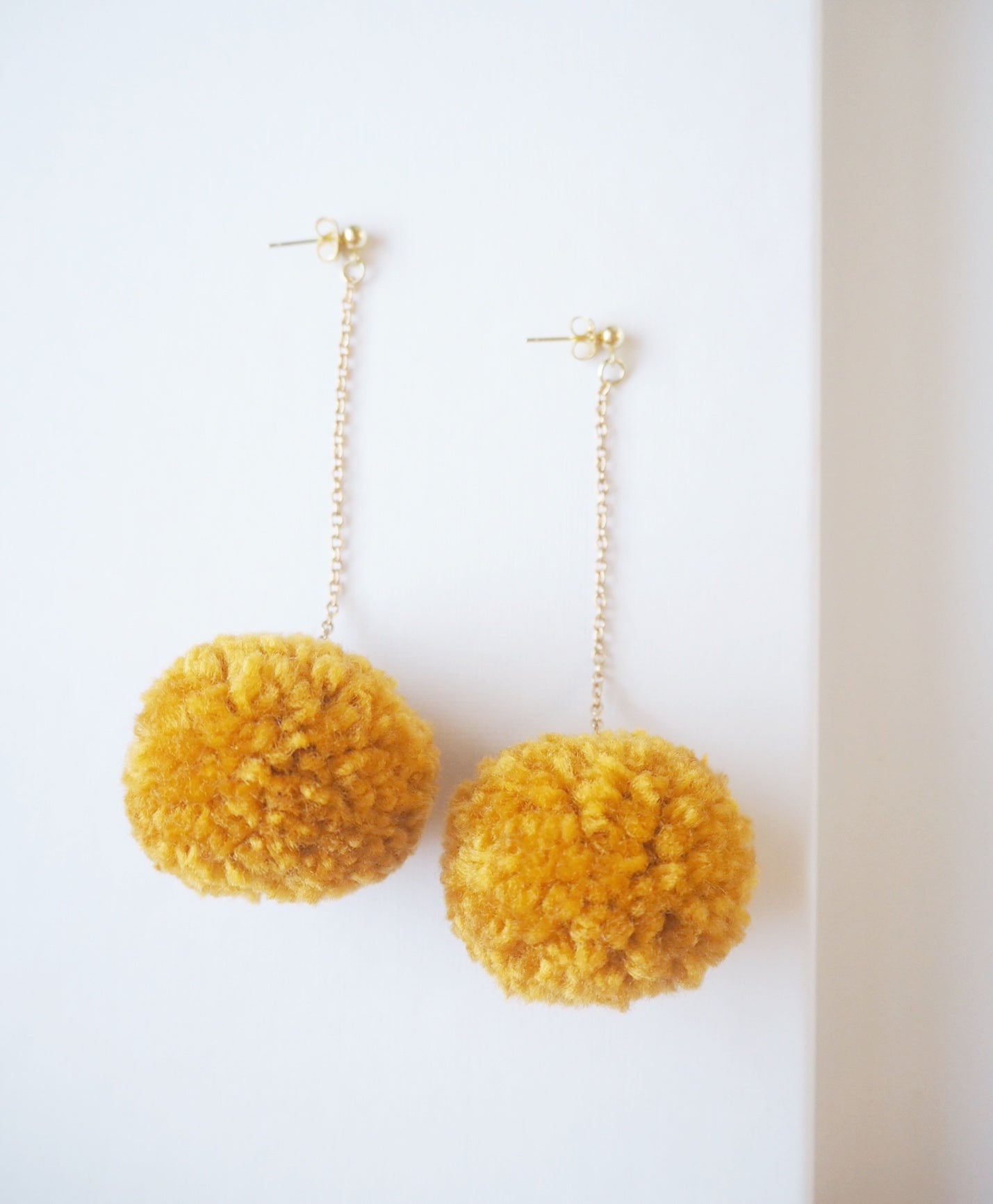 Red Wine Pom Pom Earrings - Nariss by Narissara