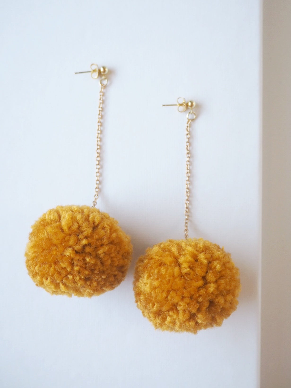 Red Wine Pom Pom Earrings - Nariss by Narissara