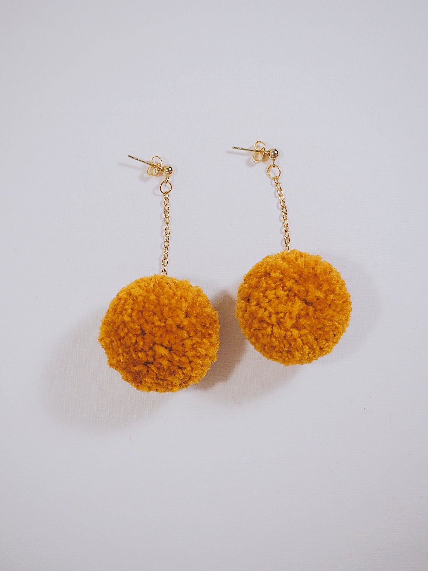 Red Wine Pom Pom Earrings - Nariss by Narissara