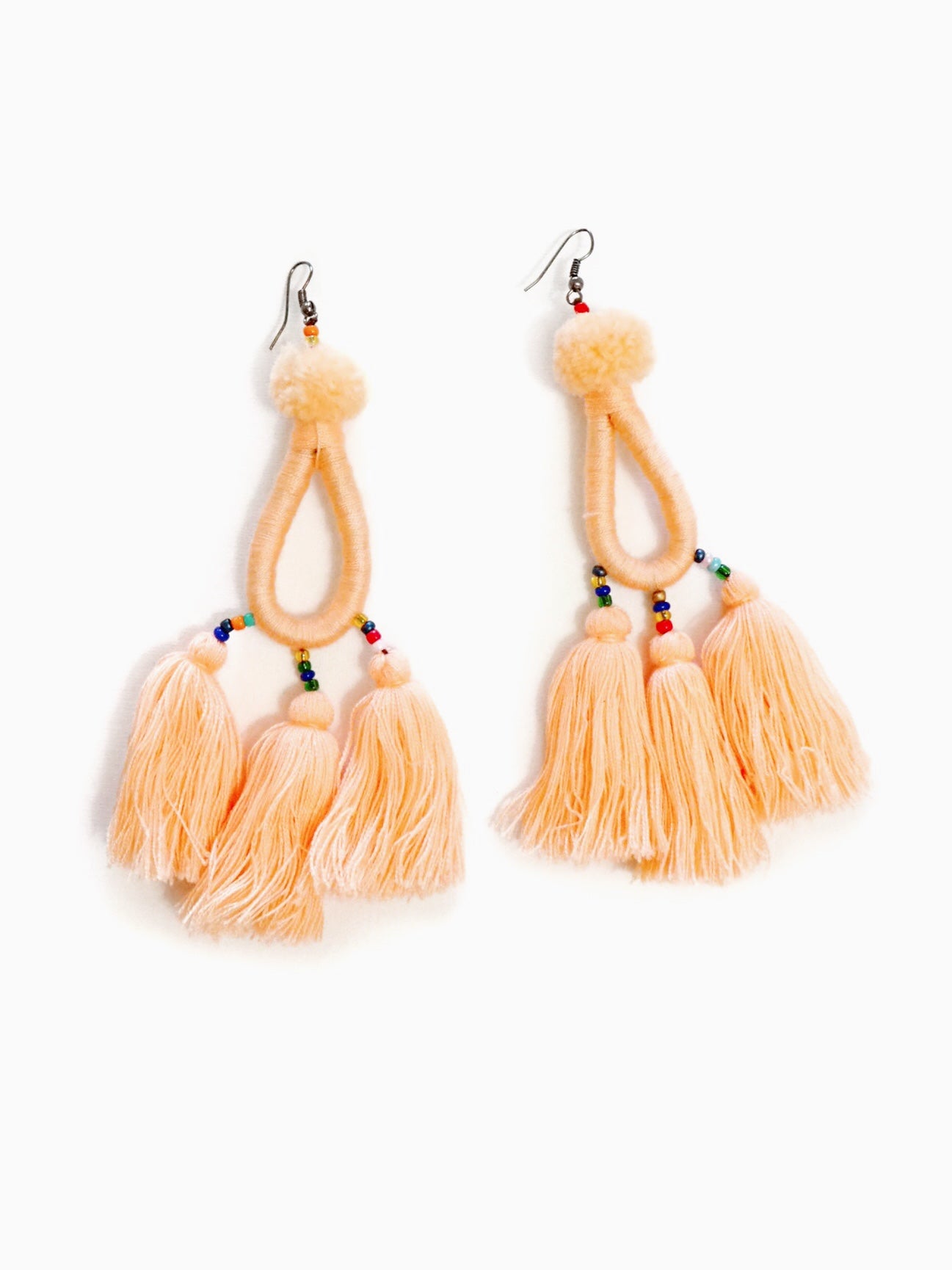 Orange_Tassel_Big_Boho_Funky_Earrings