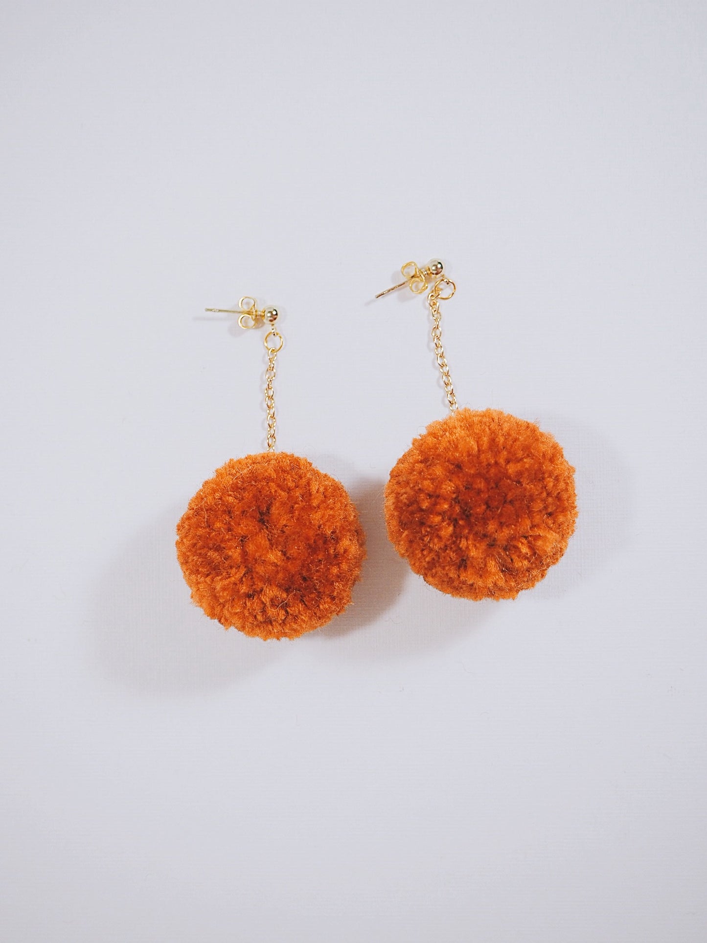 Red Wine Pom Pom Earrings - Nariss by Narissara