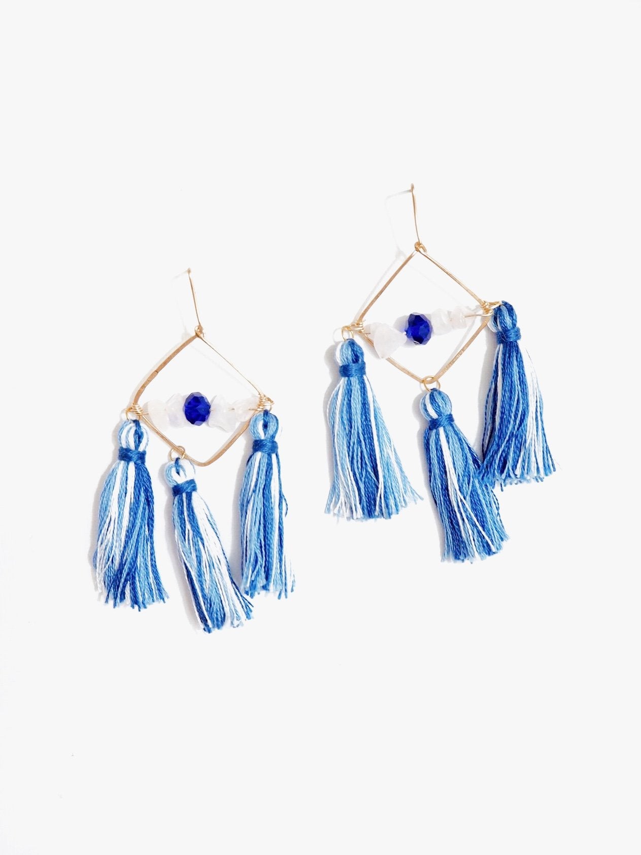 Red Wine Pom Pom Earrings - Nariss by Narissara