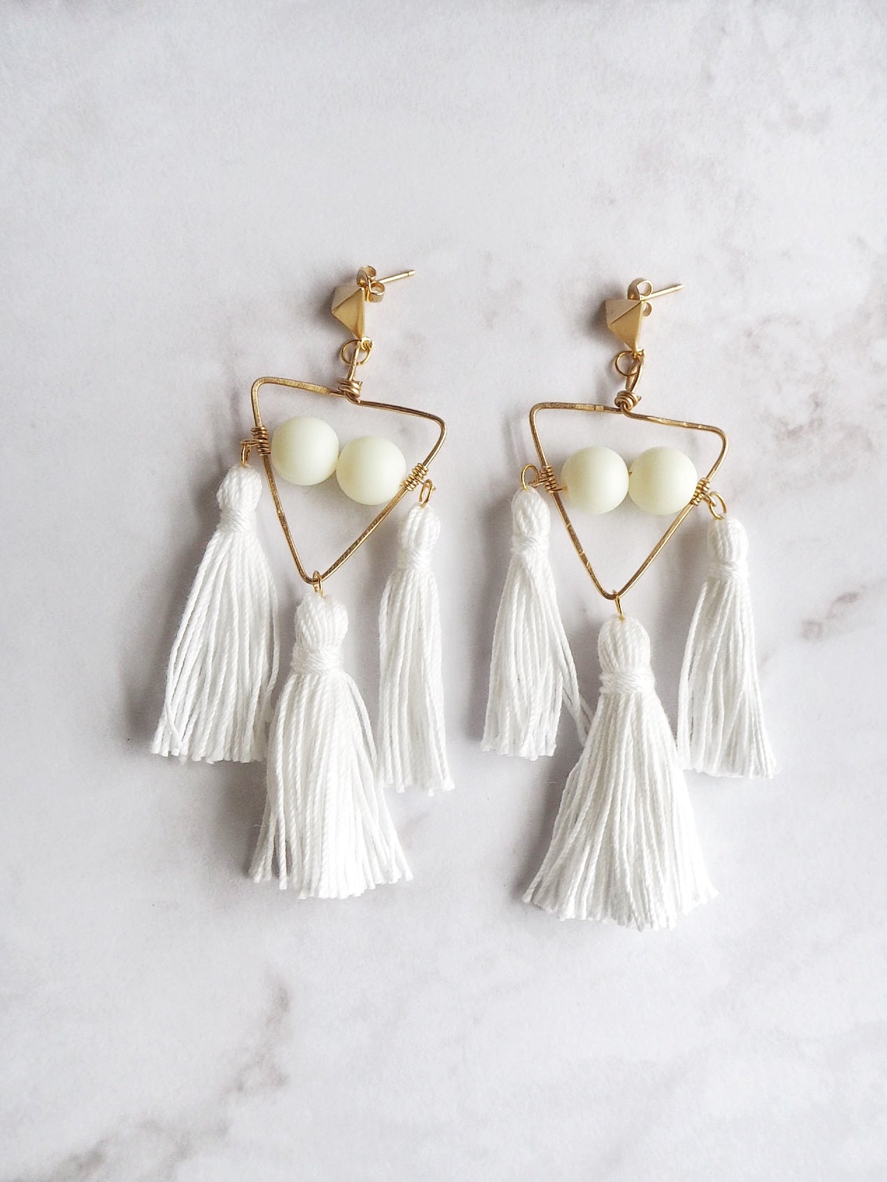 Red Wine Pom Pom Earrings - Nariss by Narissara