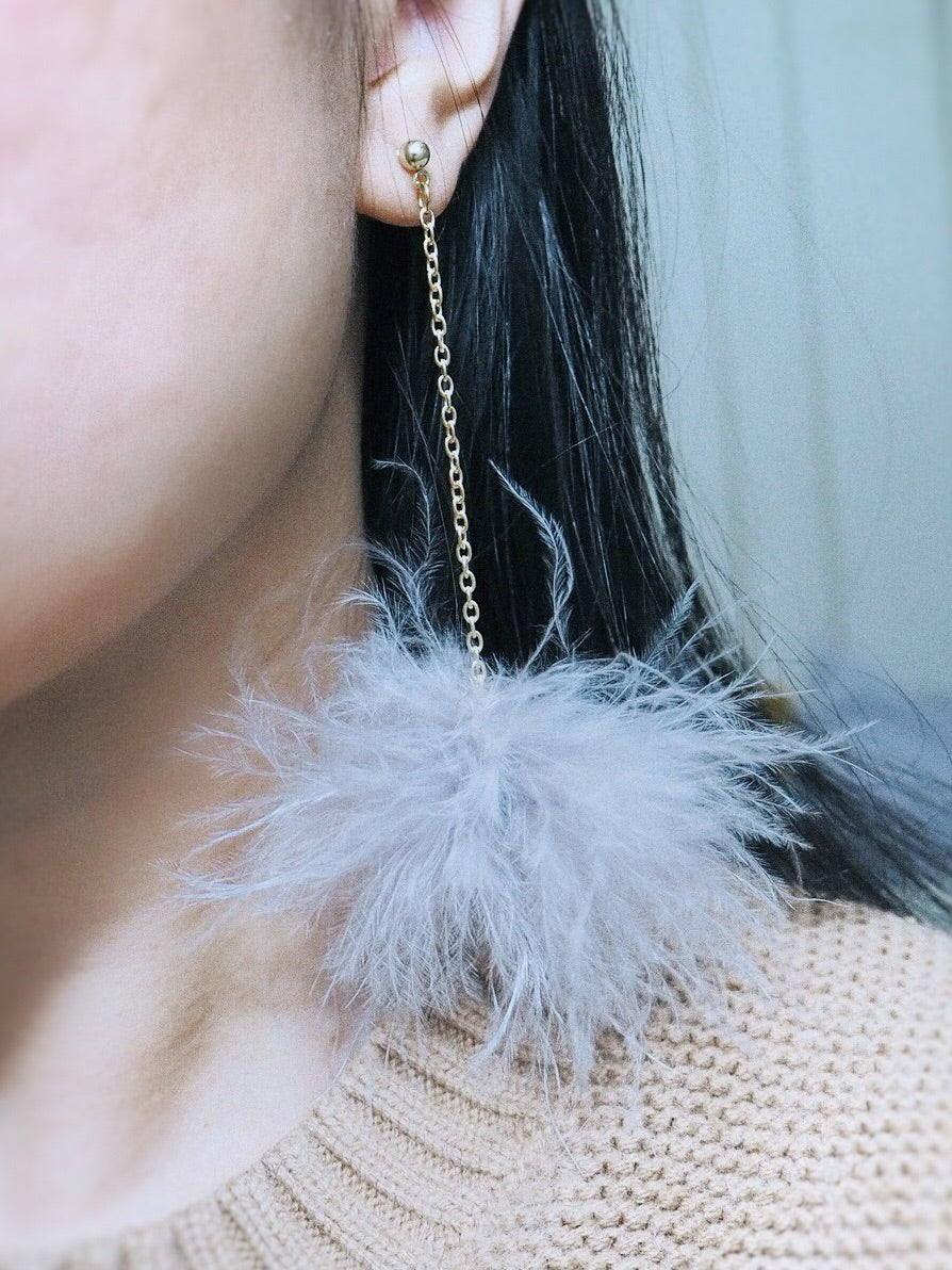 Red Wine Pom Pom Earrings - Nariss by Narissara