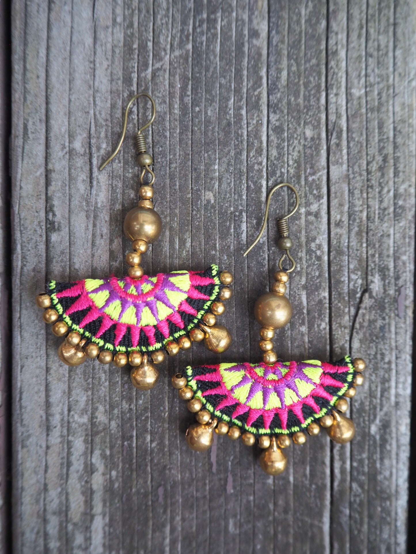 Red Wine Pom Pom Earrings - Nariss by Narissara