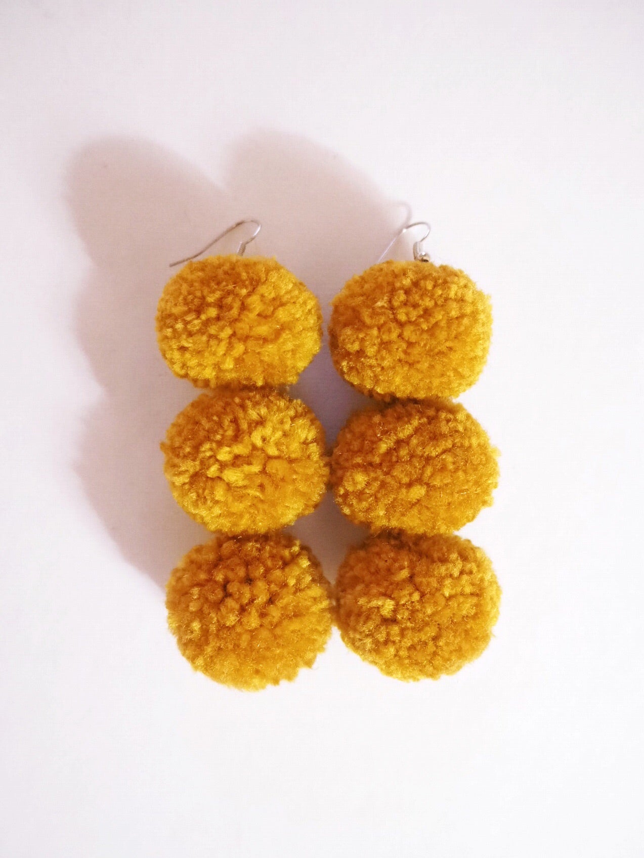 Red Wine Pom Pom Earrings - Nariss by Narissara