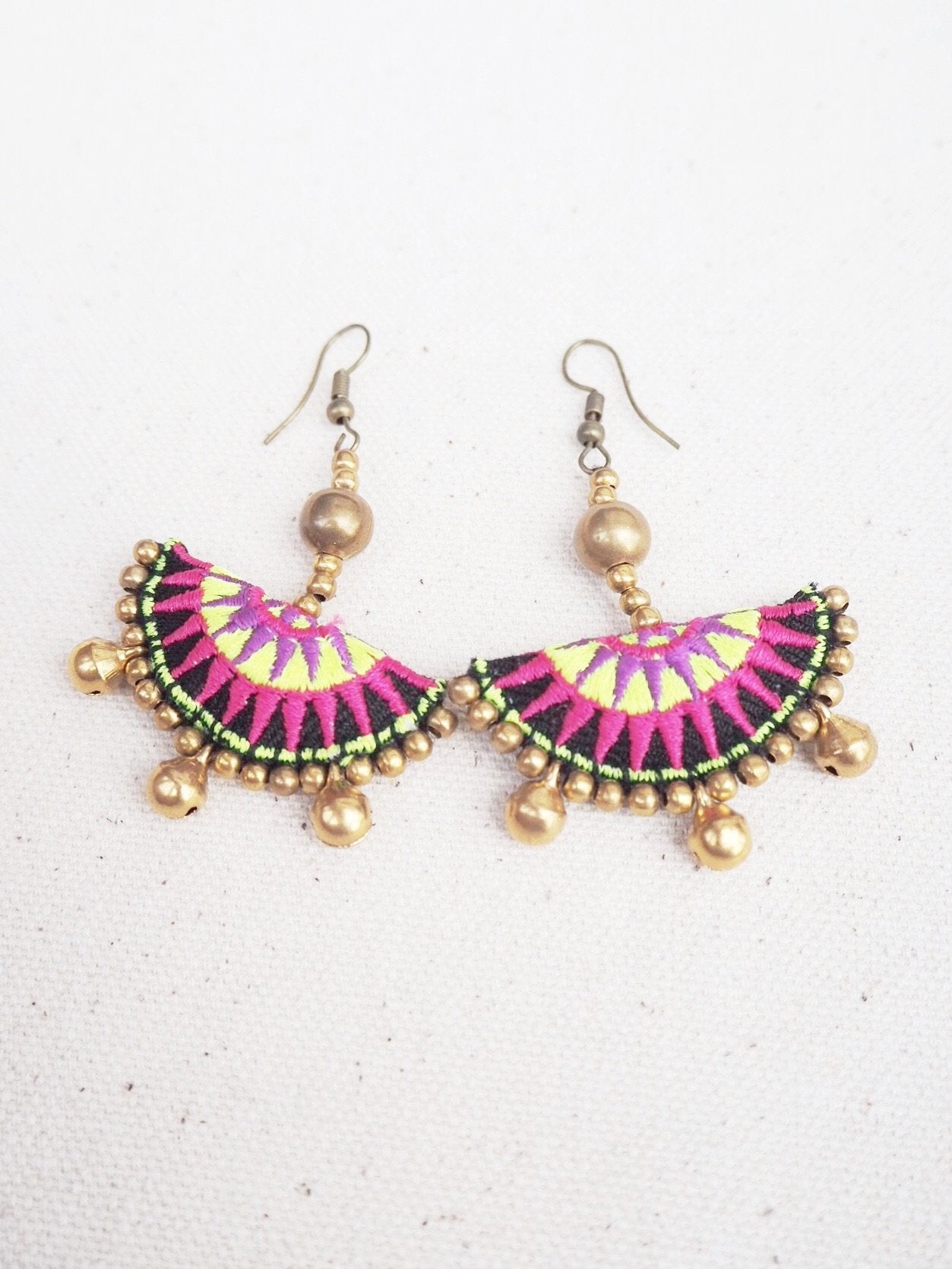 Red Wine Pom Pom Earrings - Nariss by Narissara