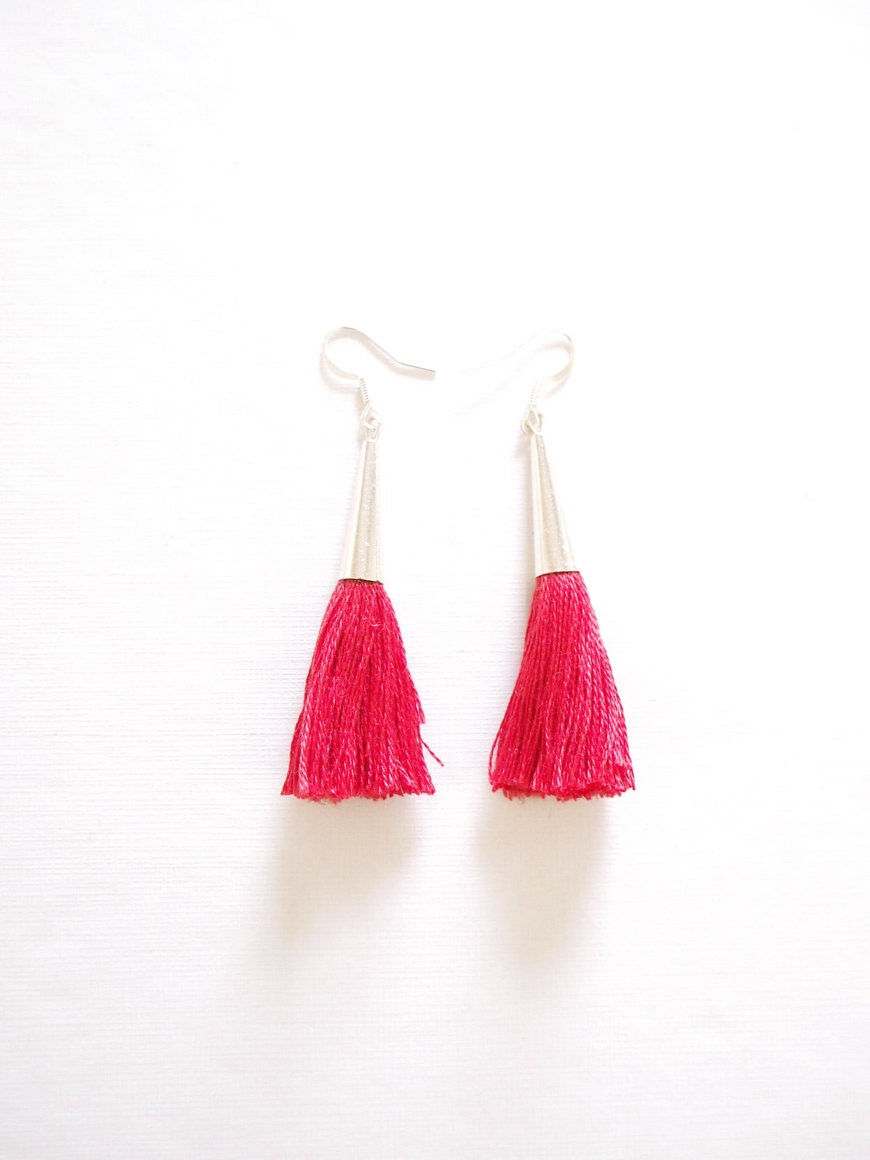 Red Wine Pom Pom Earrings - Nariss by Narissara