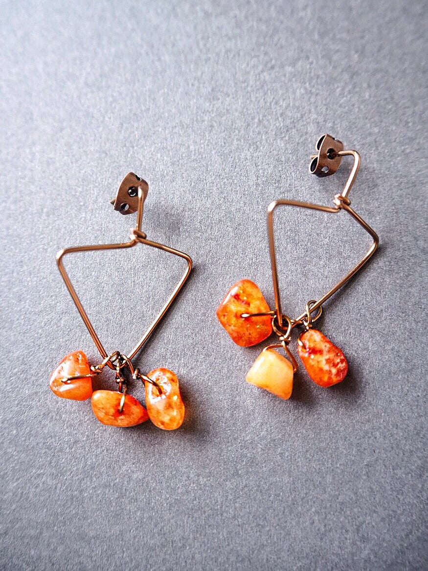 Red Wine Pom Pom Earrings - Nariss by Narissara