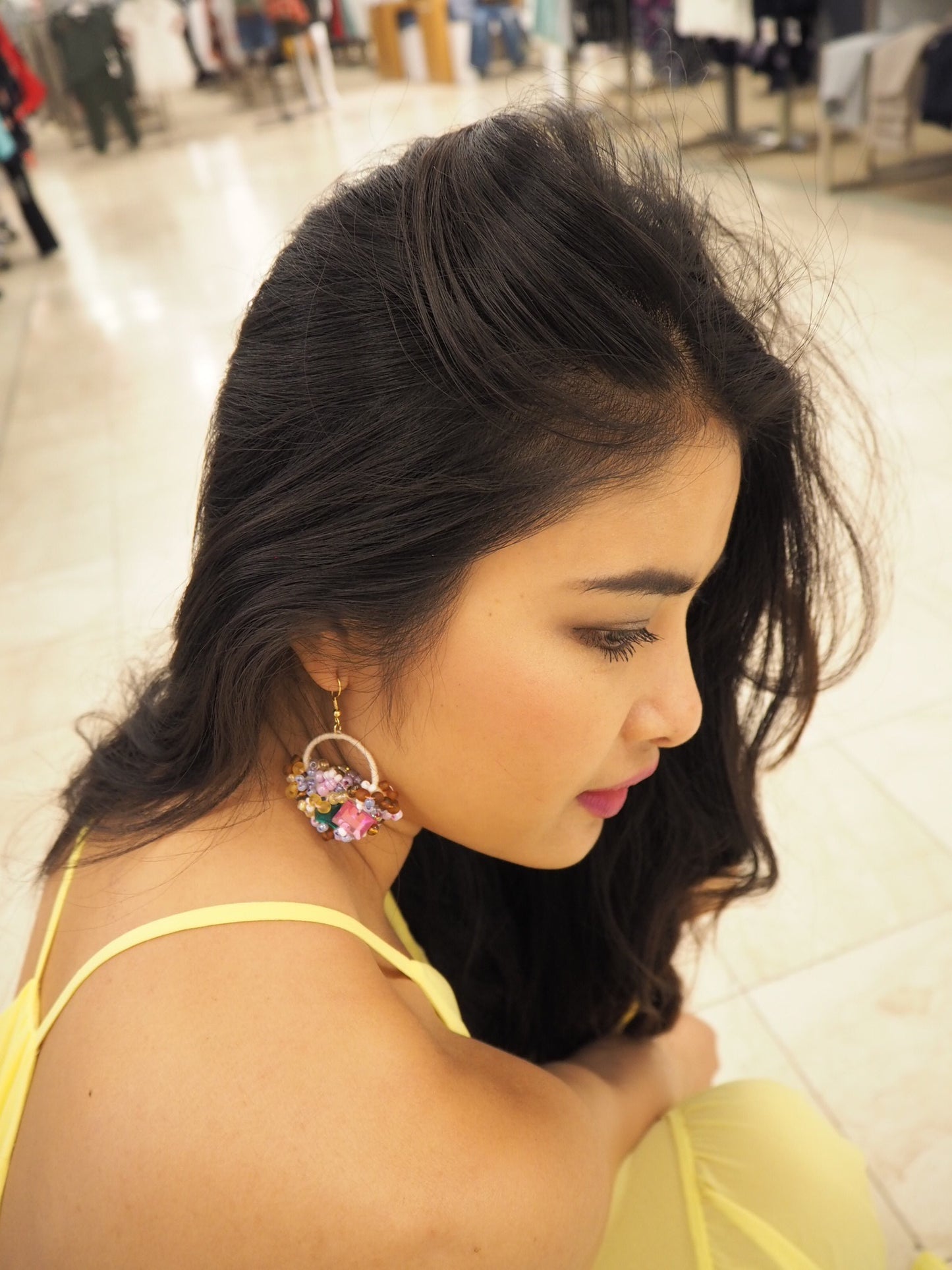 Red Wine Pom Pom Earrings - Nariss by Narissara