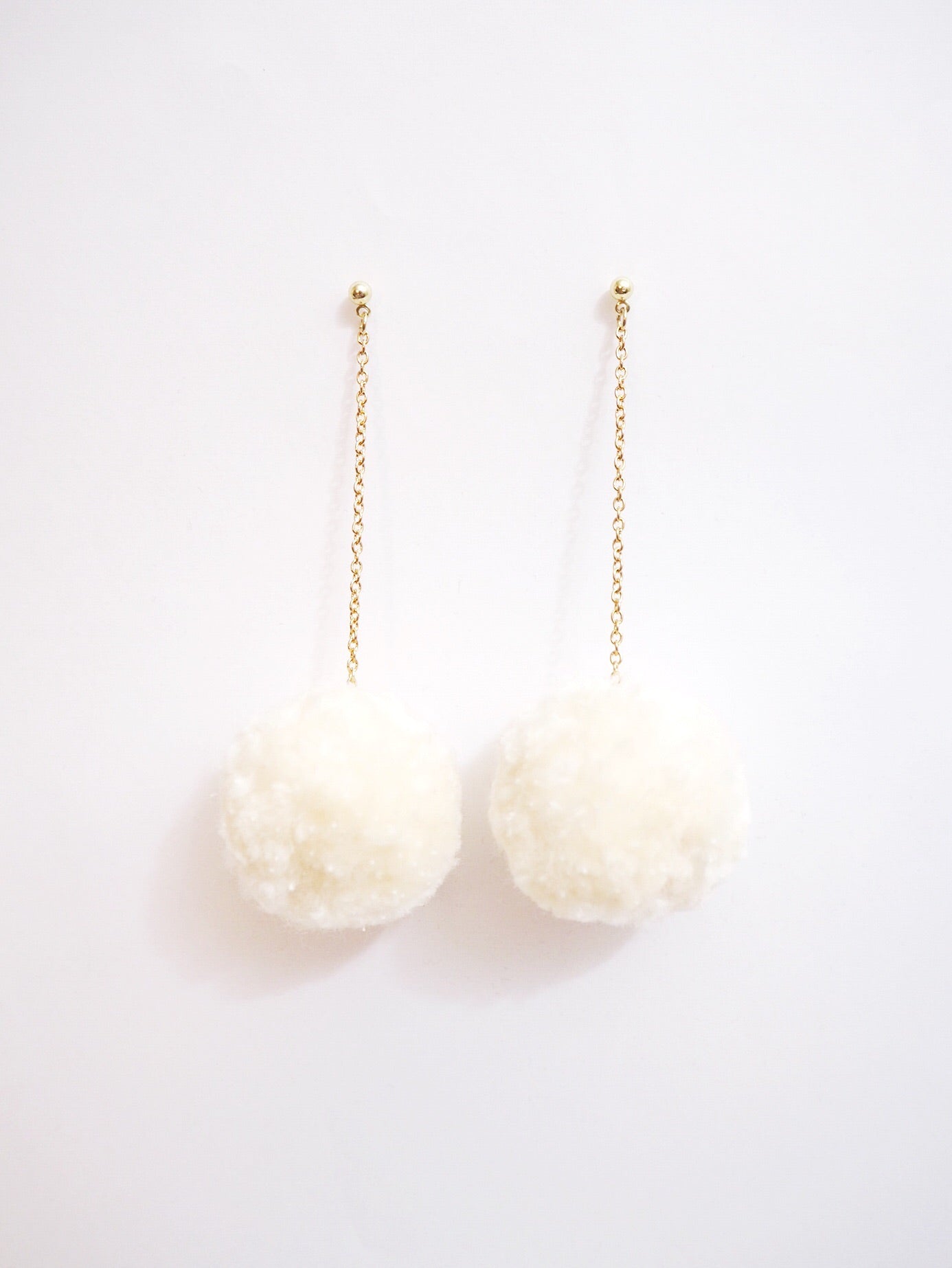 Red Wine Pom Pom Earrings - Nariss by Narissara