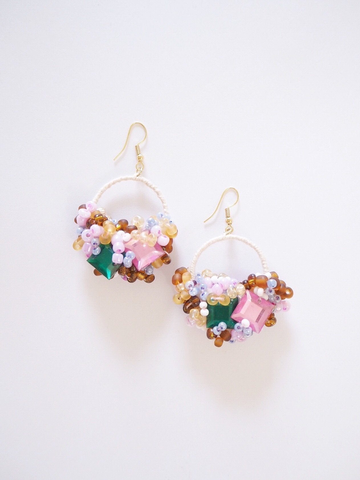 Red Wine Pom Pom Earrings - Nariss by Narissara