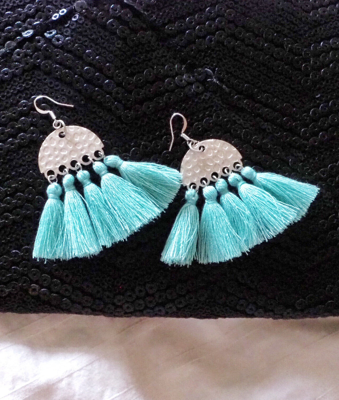 Red Wine Pom Pom Earrings - Nariss by Narissara