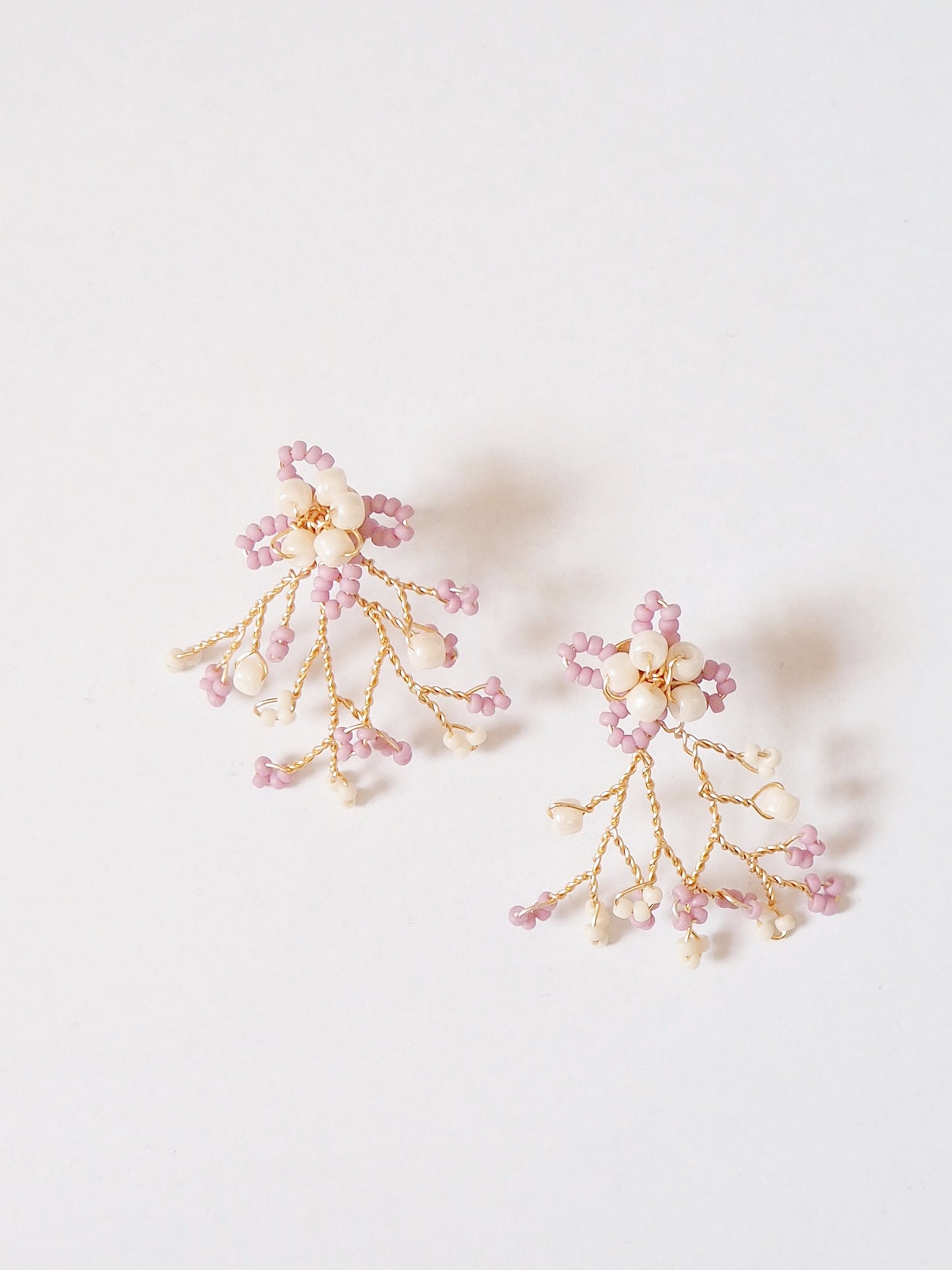 Bead Twist Wire Earrings