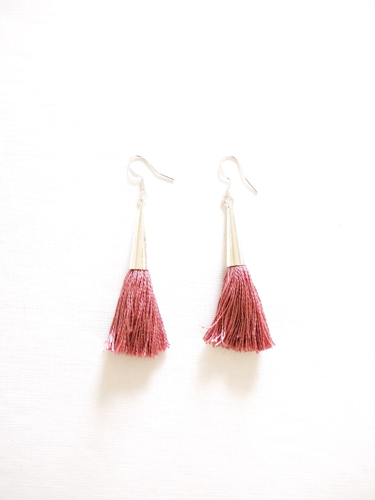 Red Wine Pom Pom Earrings - Nariss by Narissara