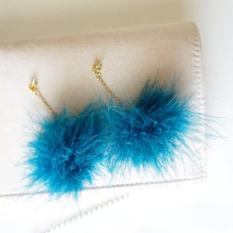 Red Wine Pom Pom Earrings - Nariss by Narissara