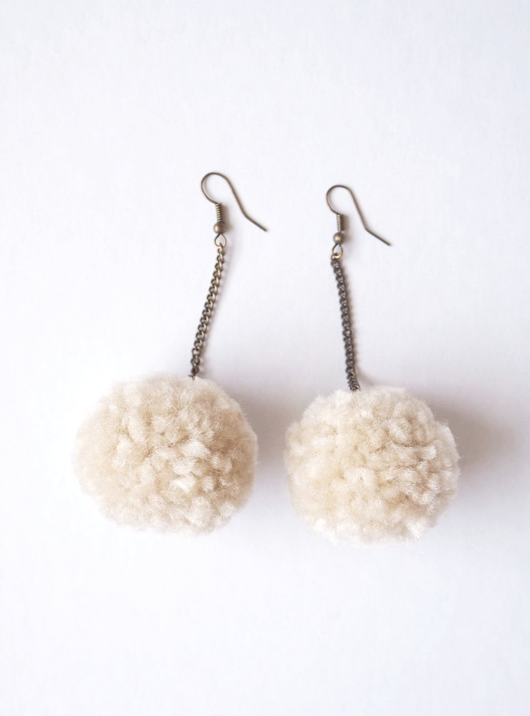 Red Wine Pom Pom Earrings - Nariss by Narissara