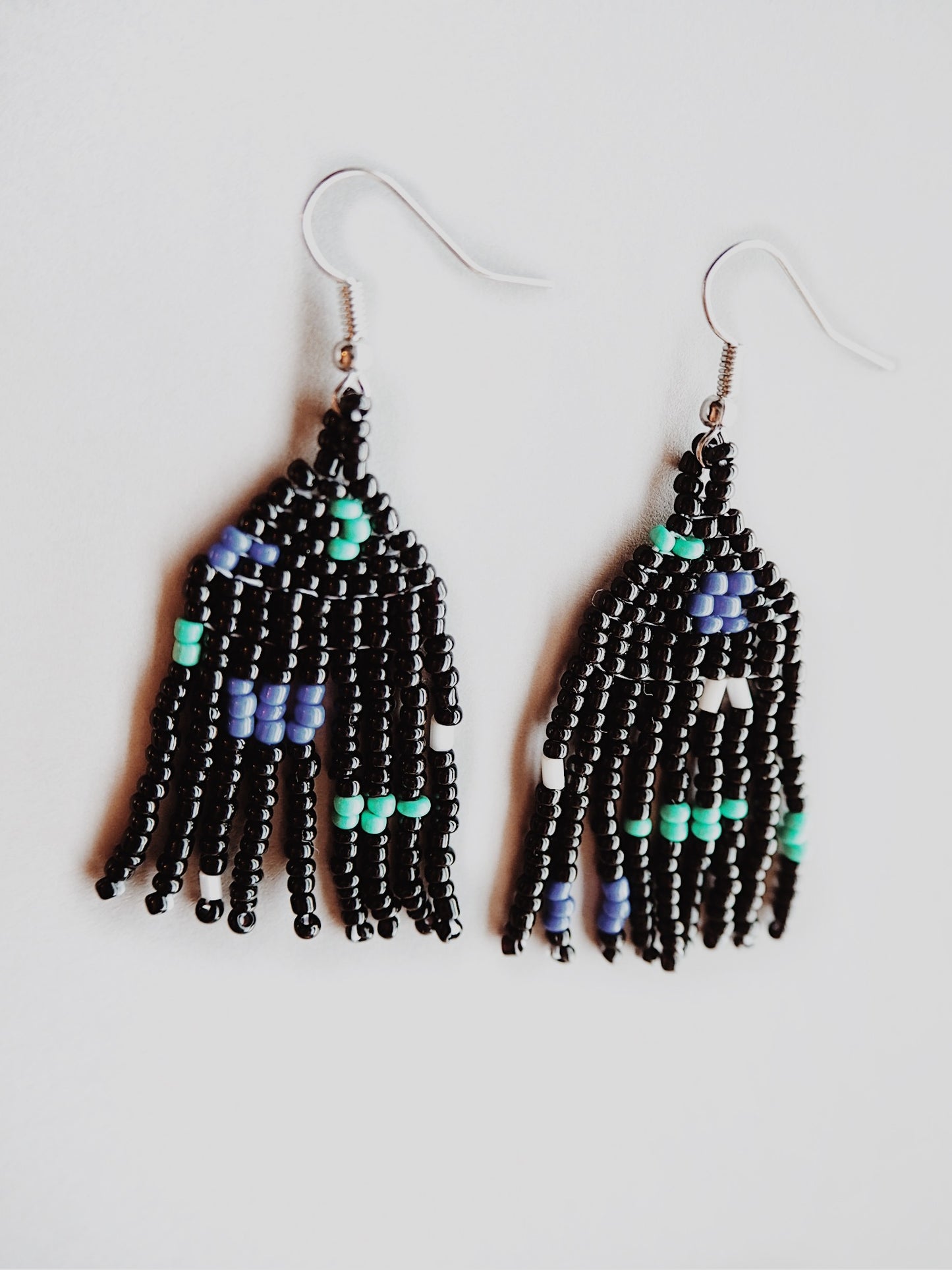 Handmade_Minimal_Black_Beaded_Fringe_Earrings