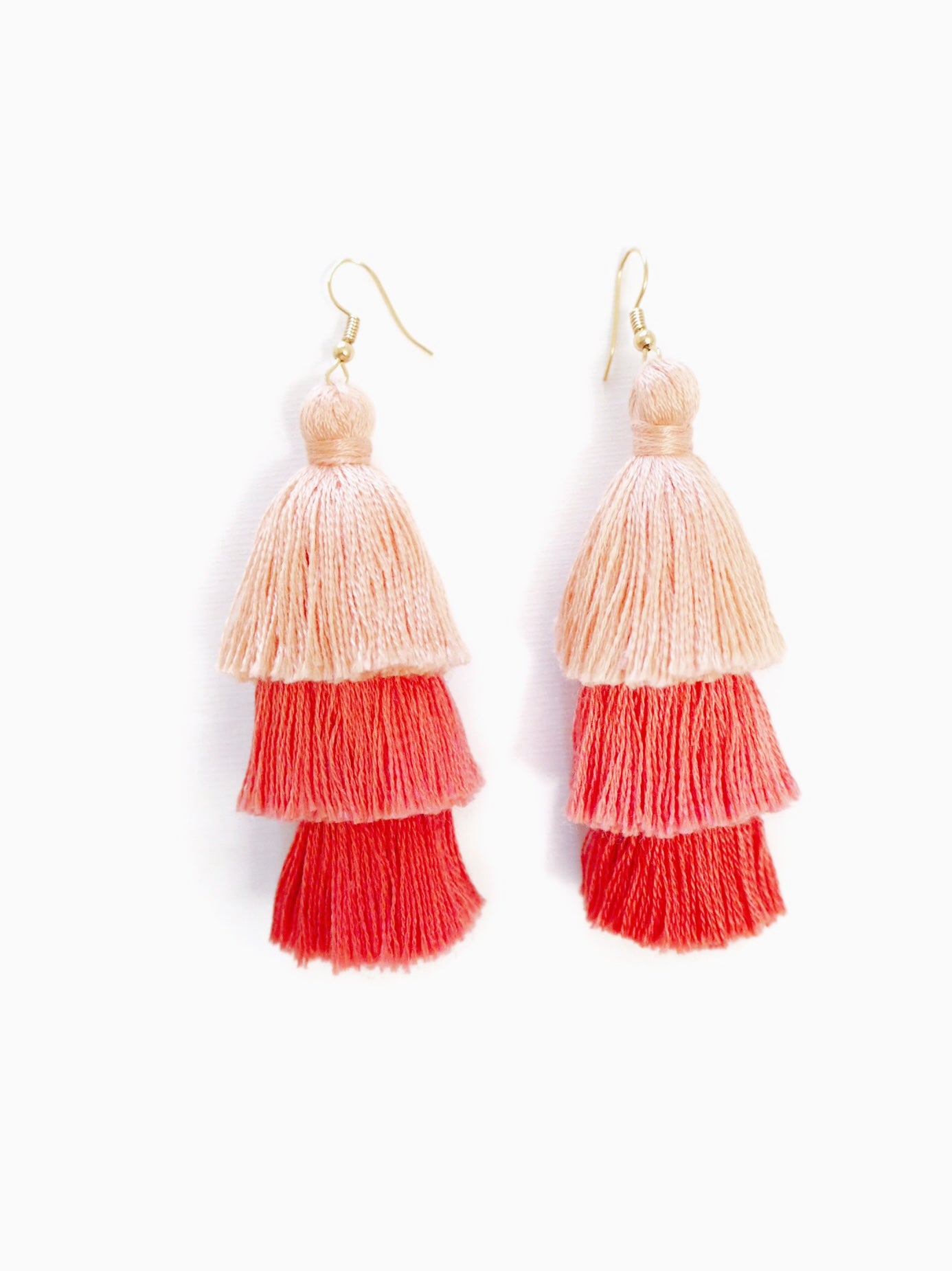 Ombre_Orange_Three_Stacked_Tassel_Earrings