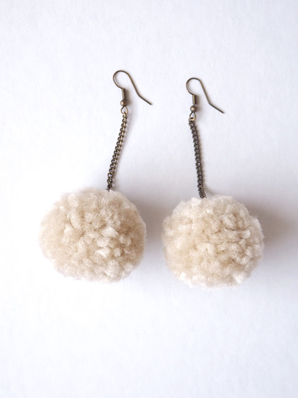 Red Wine Pom Pom Earrings - Nariss by Narissara